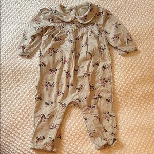 BabyGap Floral Beige One Piece